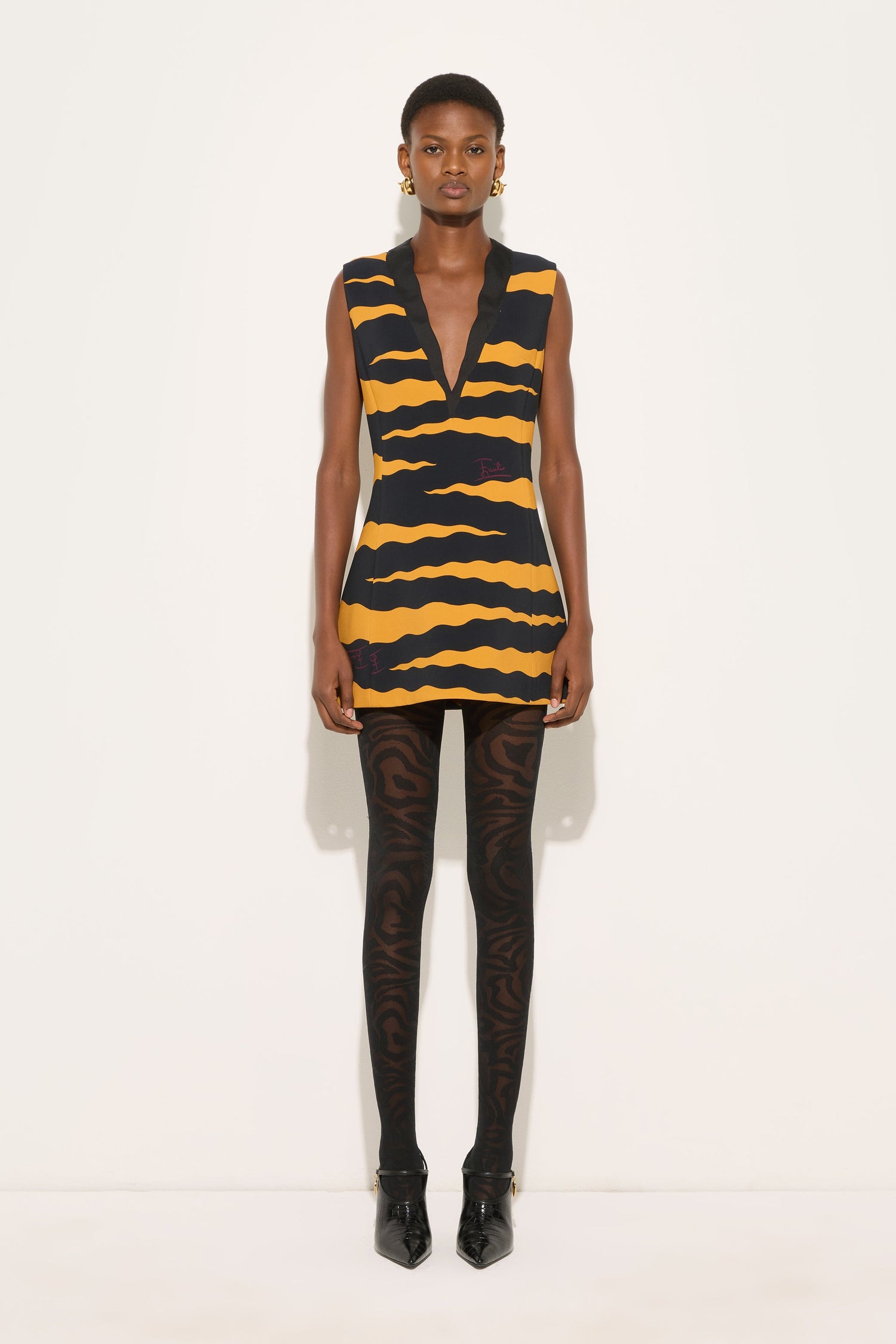 Fiamme Print Cady Dress