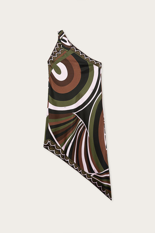 Iride Print Silk Dress