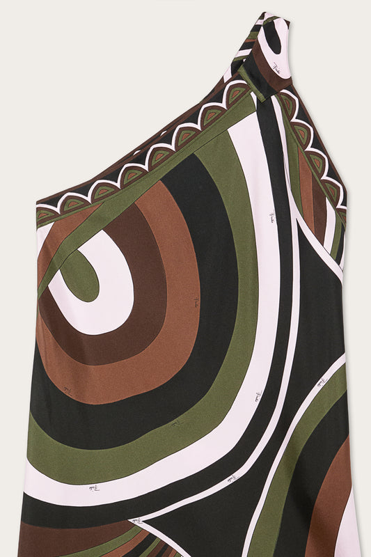 Iride Print Silk Dress