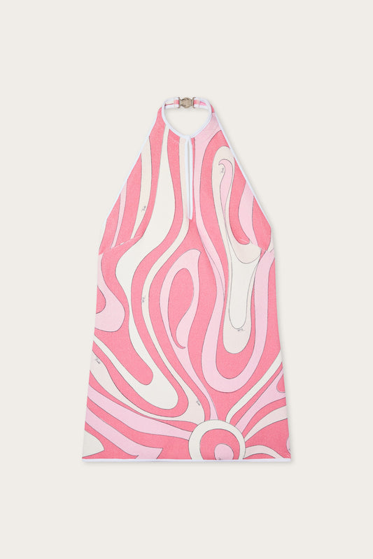 Marmo Print Terry Cloth Dress
