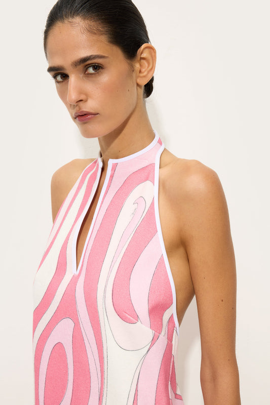 Marmo Print Terry Cloth Dress