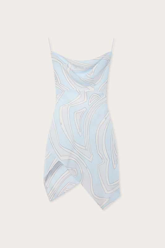 Labirinto Print Crêpe de Chine Dress