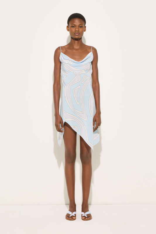 Labirinto Print Crêpe de Chine Dress