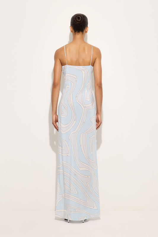 Labirinto Print Crêpe de Chine Dress