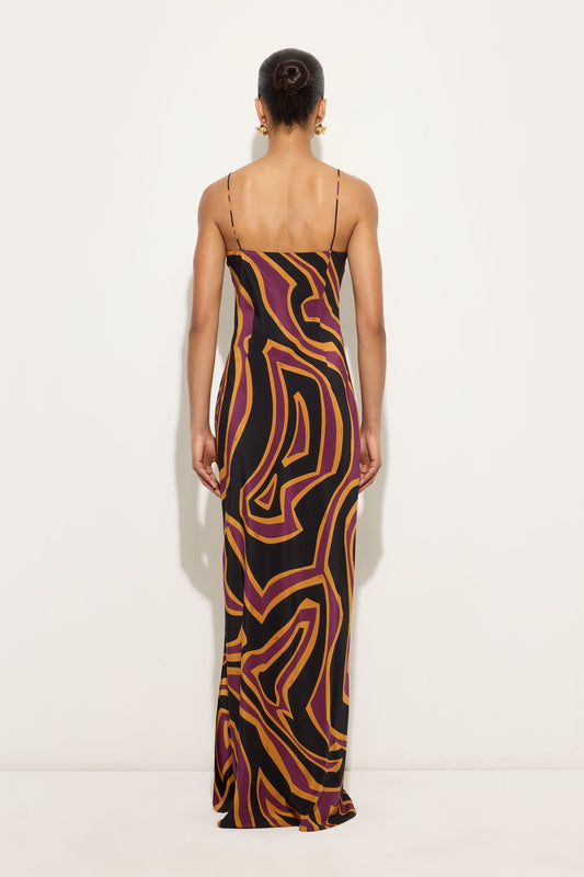 Labirinto Print Crêpe de Chine Dress