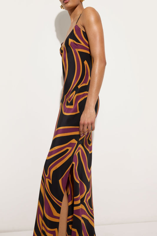 Labirinto Print Crêpe de Chine Dress