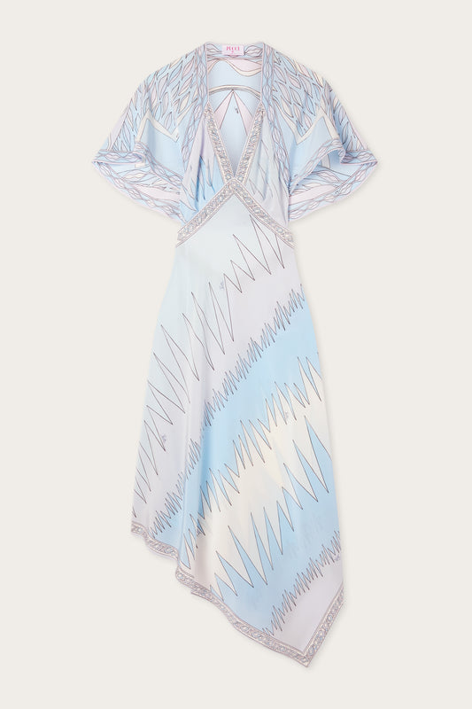 Drago and Dune Print Crêpe de Chine Dress
