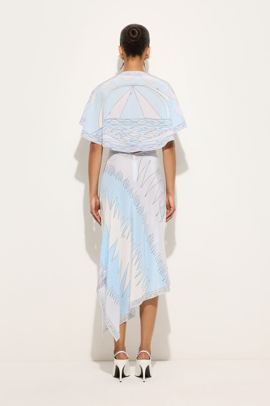 Drago and Dune Print Crêpe de Chine Dress