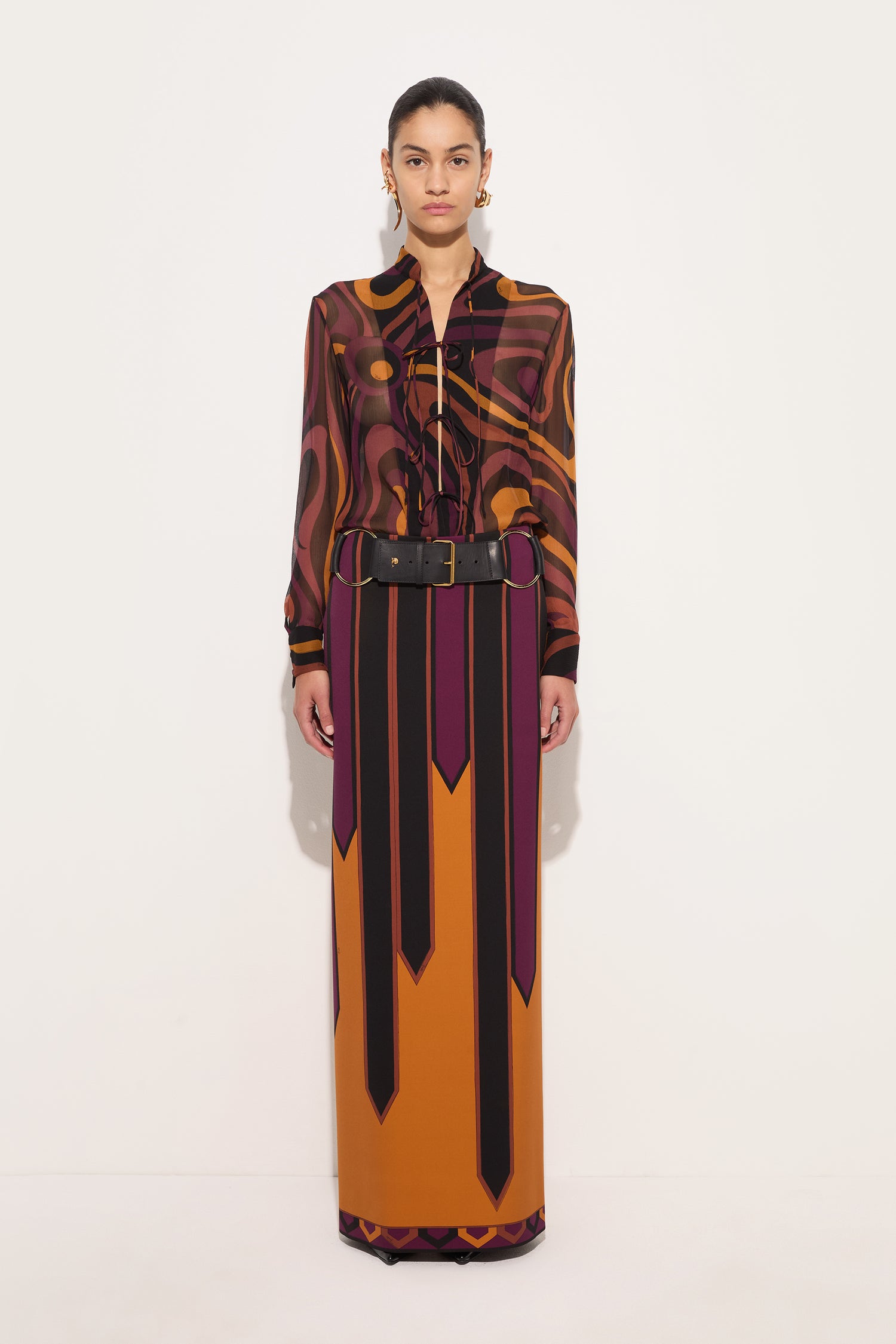 Marmo Print Creponne Shirt