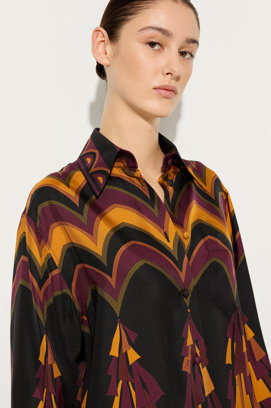 Camicia in Seta in Stampa Baiadera