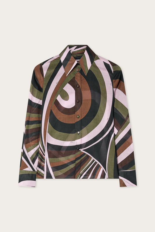 Iride Print Cotton Muslin Shirt