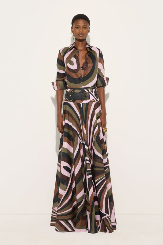 Iride Print Cotton Muslin Shirt
