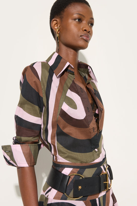 Iride Print Cotton Muslin Shirt