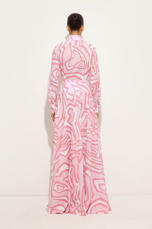 Labirinto Print Cotton Muslin Shirt