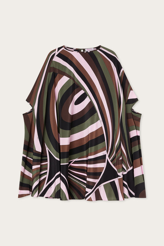 Iride Print Crêpe de Chine Kaftan
