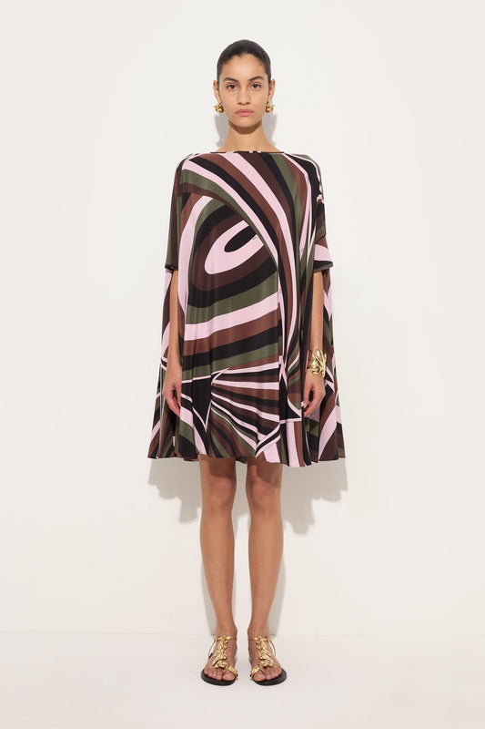 Iride Print Crêpe de Chine Kaftan