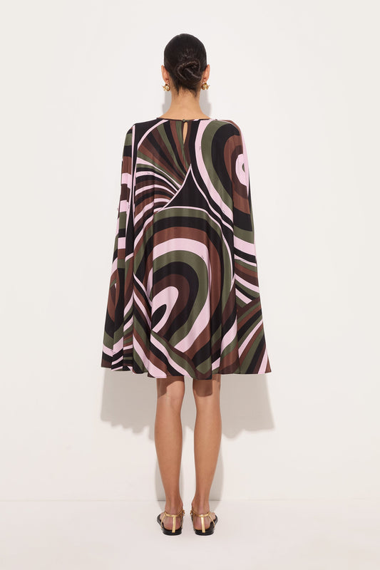 Iride Print Crêpe de Chine Kaftan