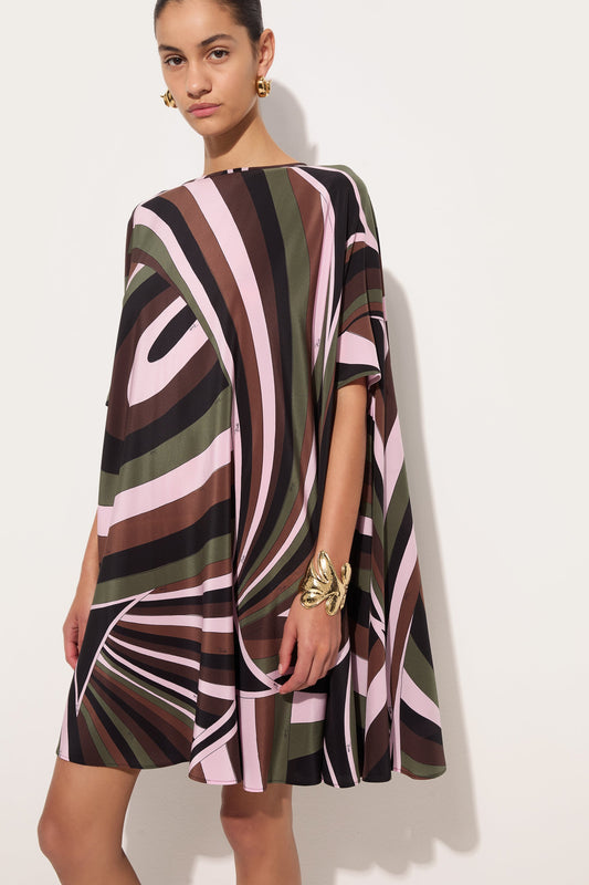 Iride Print Crêpe de Chine Kaftan