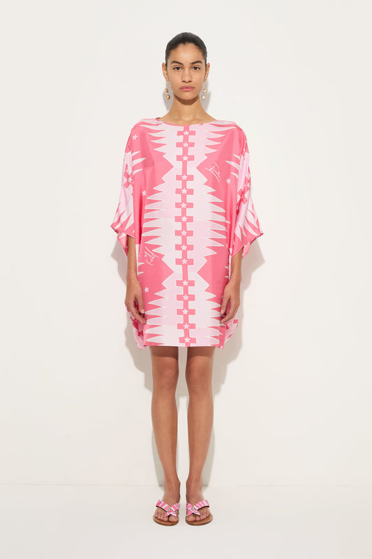 Valdimontone Print Silk Kaftan