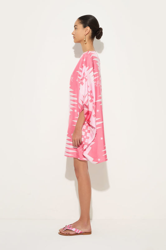 Valdimontone Print Silk Kaftan