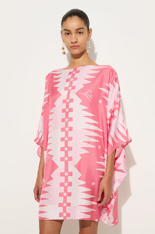 Valdimontone Print Silk Kaftan