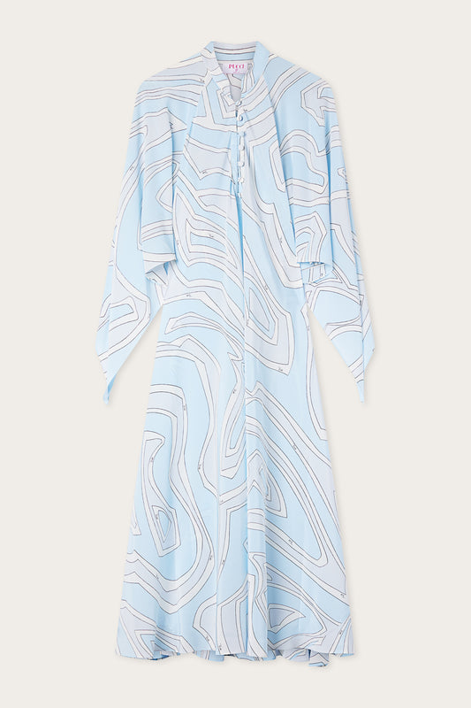 Labirinto Print Long Kaftan