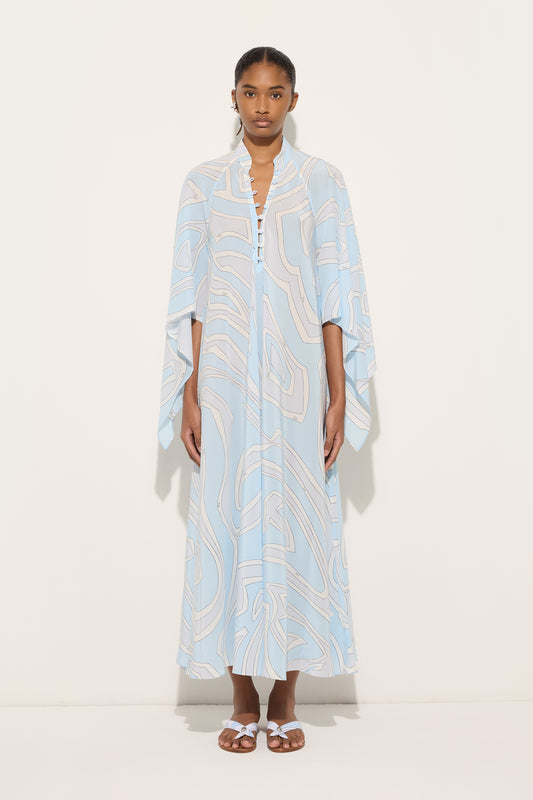 Labirinto Print Long Kaftan