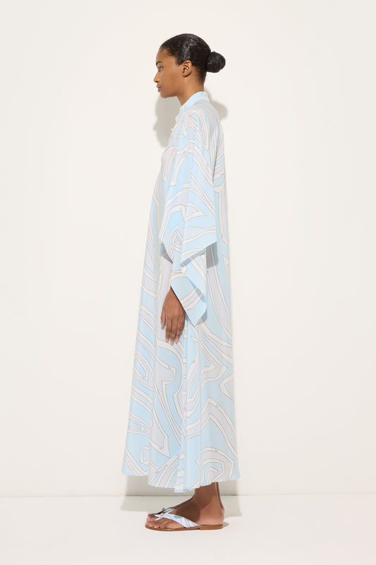 Labirinto Print Long Kaftan