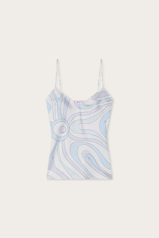 Marmo Print Silk Top
