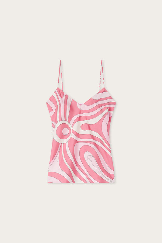 Marmo Print Silk Top