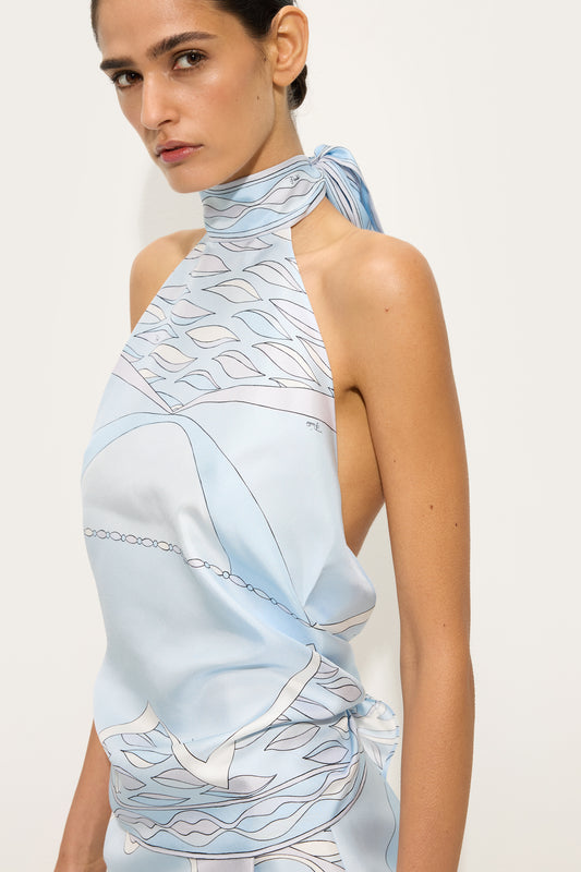 Dune Print Halter Top