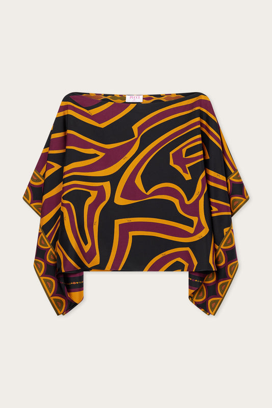 Blusa in Seta in Stampa Labirinto