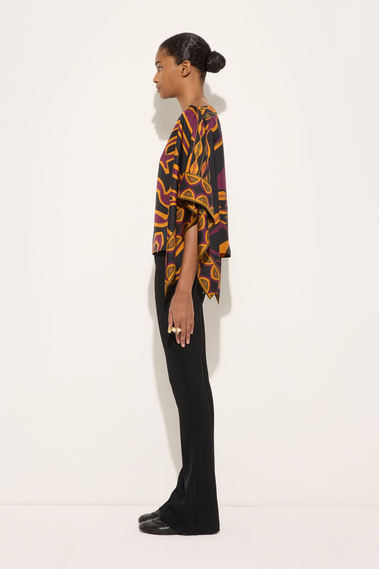 Blusa in Seta in Stampa Labirinto