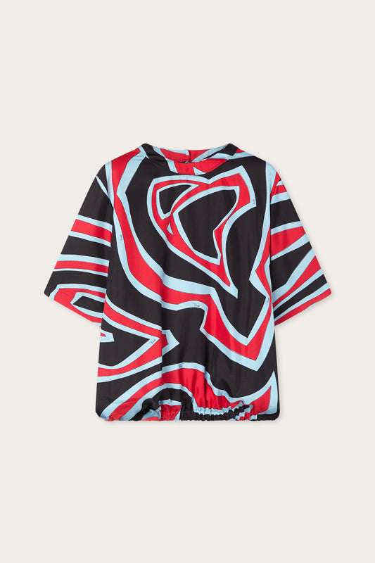 Labirinto Print Silk Top