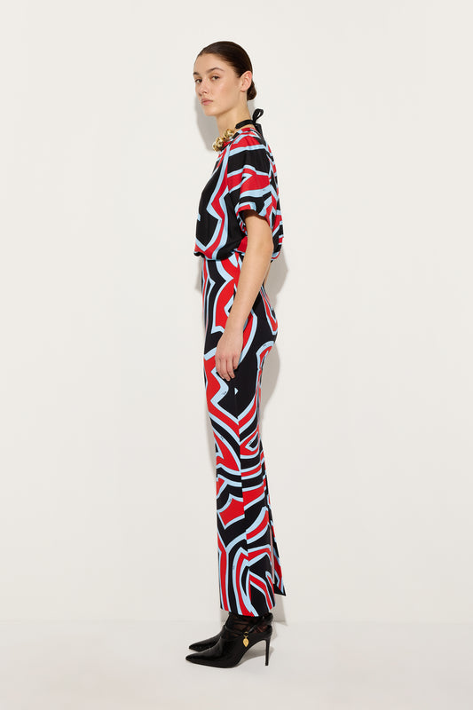 Labirinto Print Silk Top