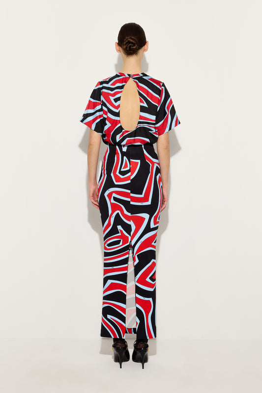 Labirinto Print Silk Top