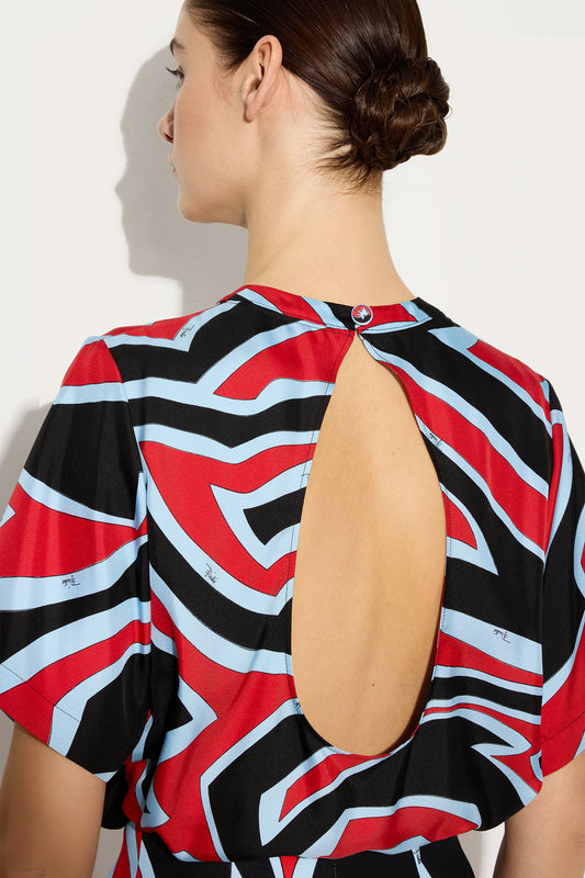 Labirinto Print Silk Top