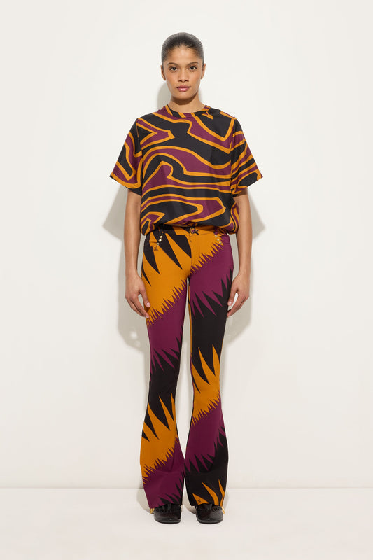 Labirinto Print Silk Top