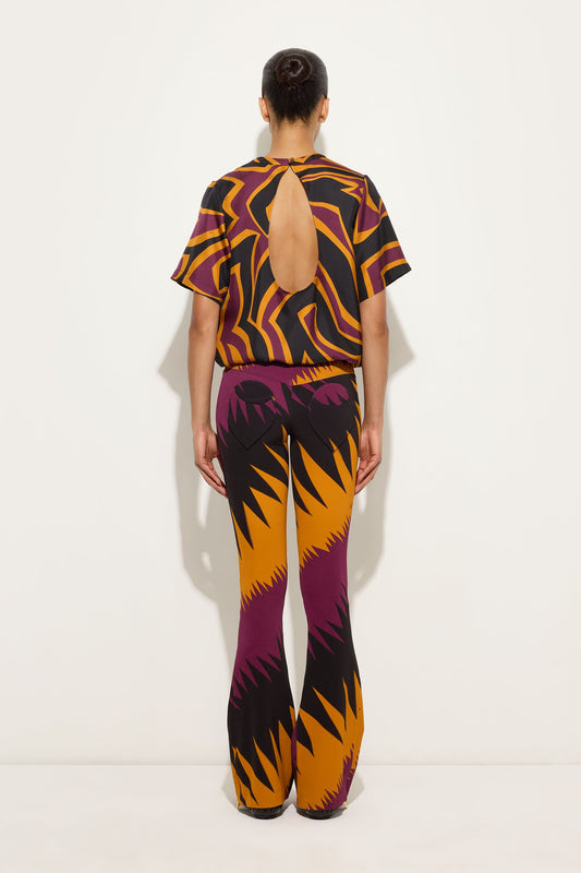 Labirinto Print Silk Top