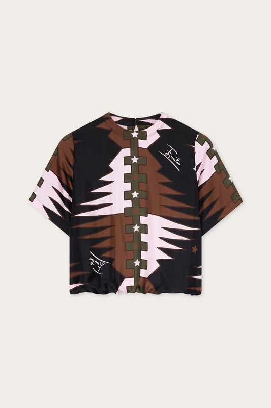 Valdimontone Print Silk Top