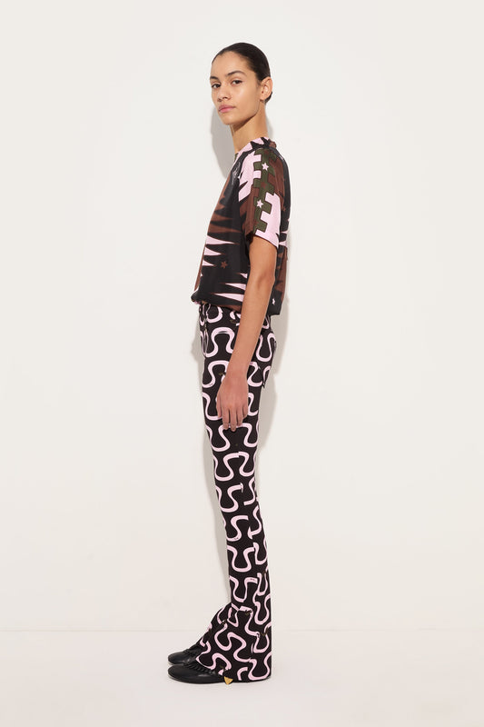 Valdimontone Print Silk Top