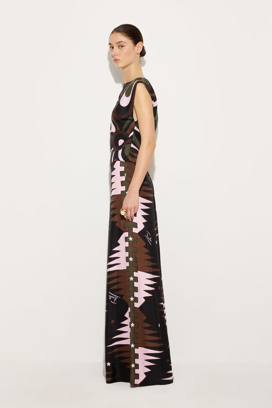 Marmo Print Silk Top