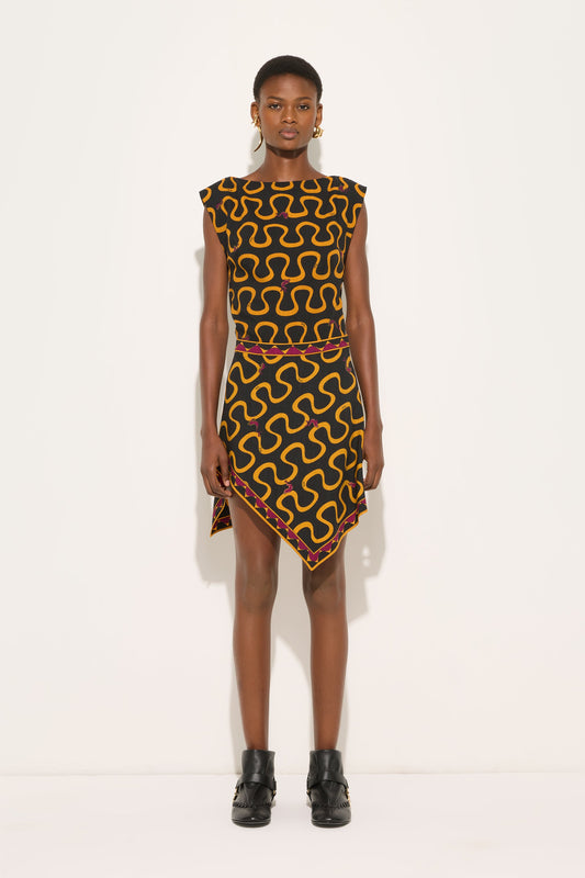 Onda Print Wool Top
