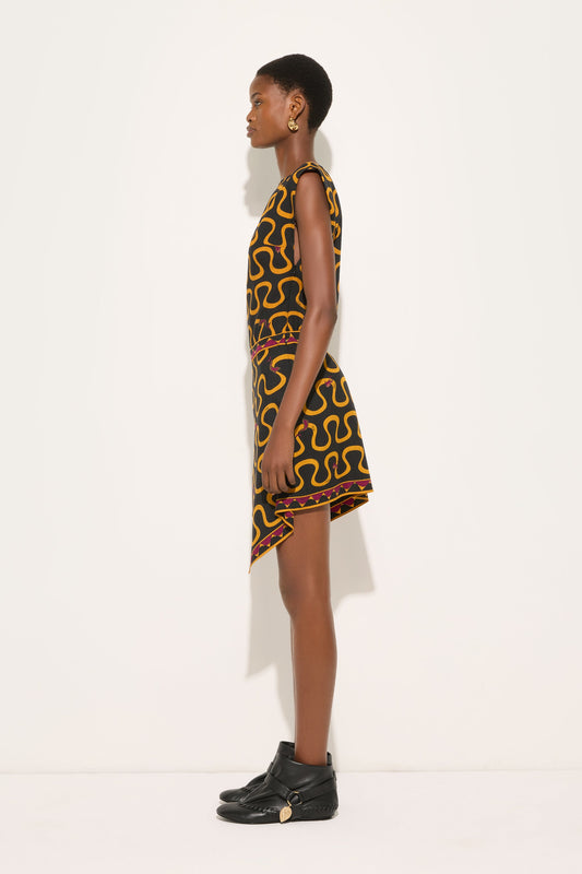 Onda Print Wool Top