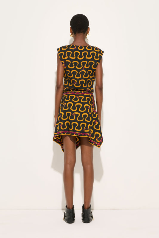 Onda Print Wool Top