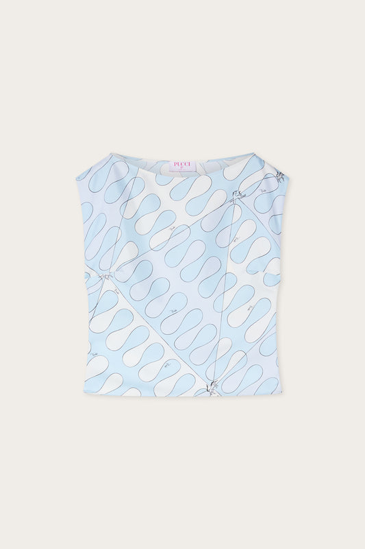 Leocorno Print Silk Top