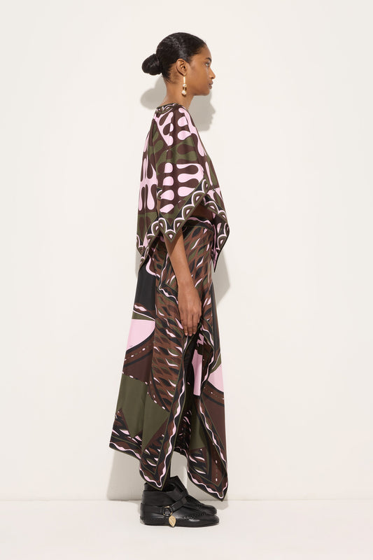 Blusa in Seta Stampa Leocorno