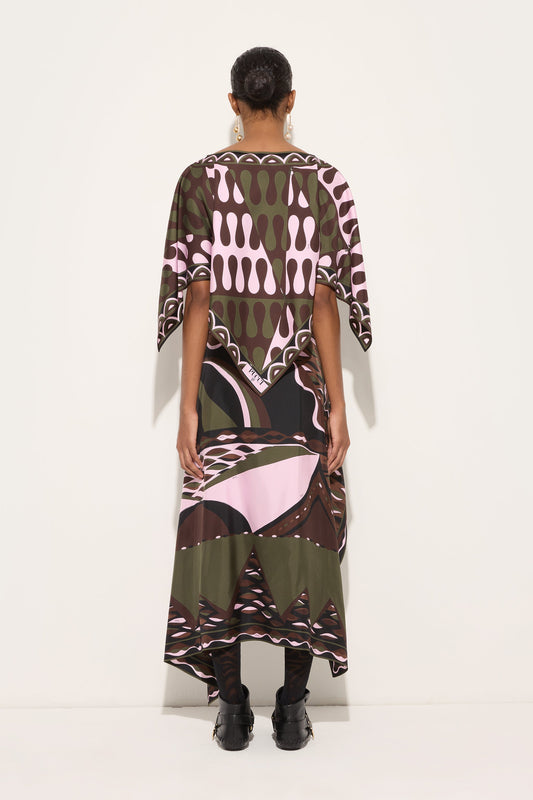Blusa in Seta Stampa Leocorno