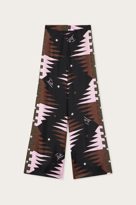 Valdimontone Print Silk Pants