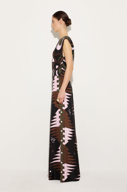 Valdimontone Print Silk Pants